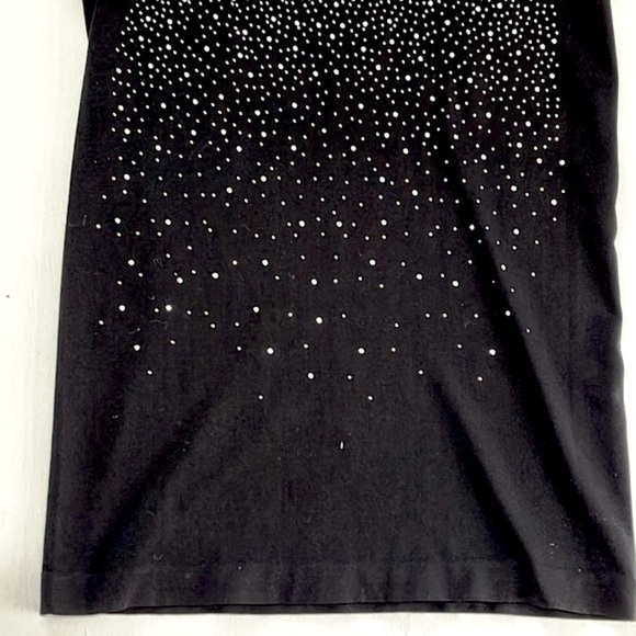 LC Couture Black Rhinestone Tank Top Size M/L - Picture 3 of 8